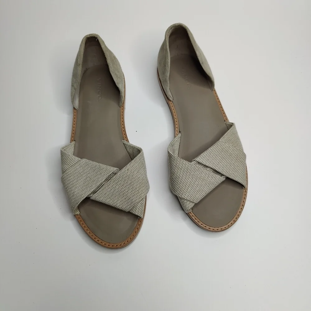 VINCE Idara Twisted D’Orsay Flat Sandals